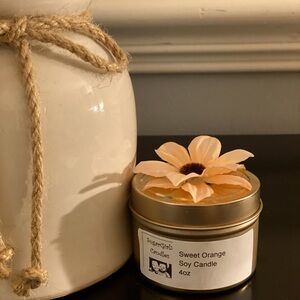 SugarGirlz Handmade Sweet Orange Soy Candle 4oz